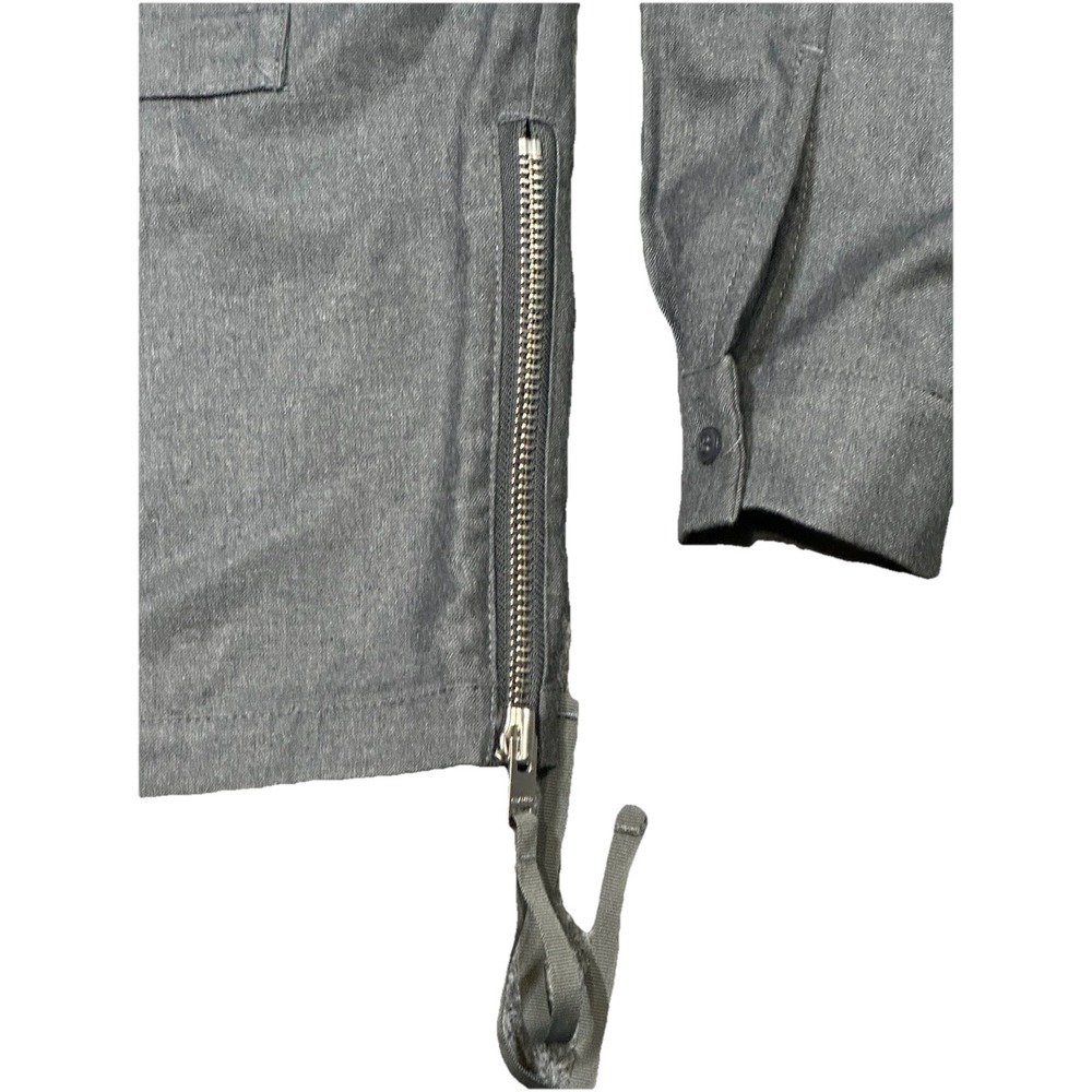 Stampd Berlin Button Up Shirt S Grey Oversized Side Zipper Pockets Minimalistic - Picture 3 of 6